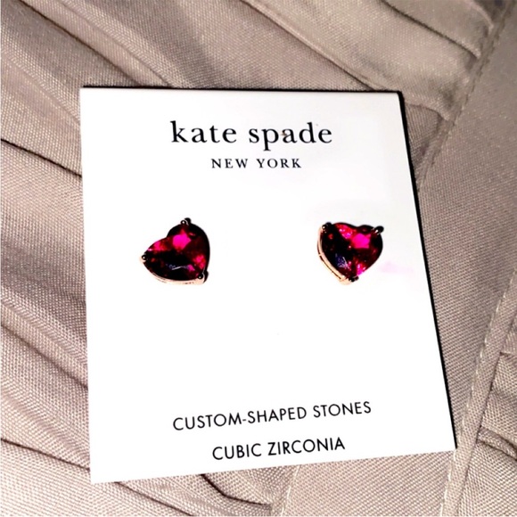 kate spade Jewelry - Kate Spade Pink Heart Earrings